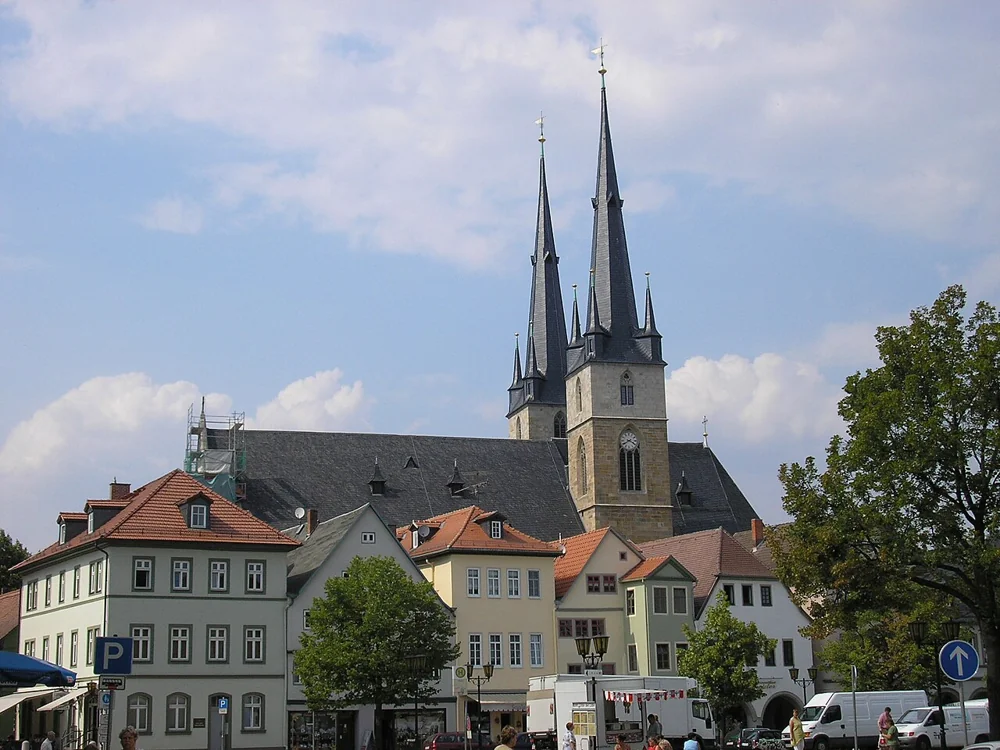 Stadtansicht von Saalfeld/Saale