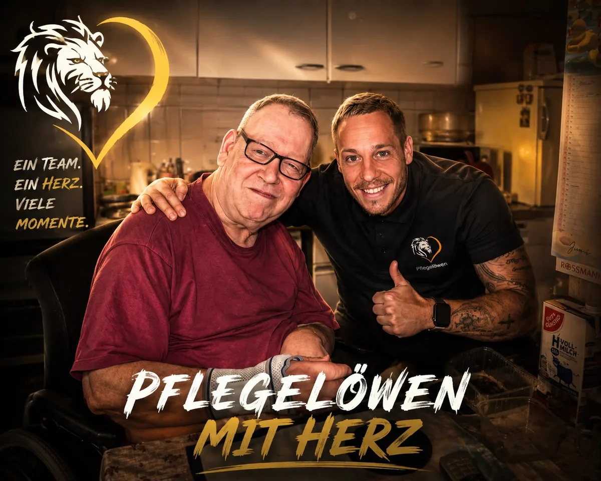 Pflegelöwen mit Herz – Klient und Pfleger Seite an Seite